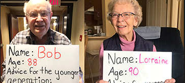 Seniors at Peninsula Retirement Residence are doling out words of wisdom for younger generation as a way to keep busy and stay connected to those in their community.