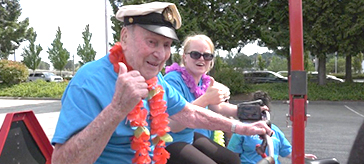 picture of a 106-year-old Port Coquitlam man is celebrating his birthday with a charity bike ride.