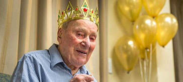 picture of Don Simpson enjoying his 106 birthday party