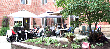 picture of the courtyard garden at Barnswallow Place Care Community, is part of the annual Elmira Garden 