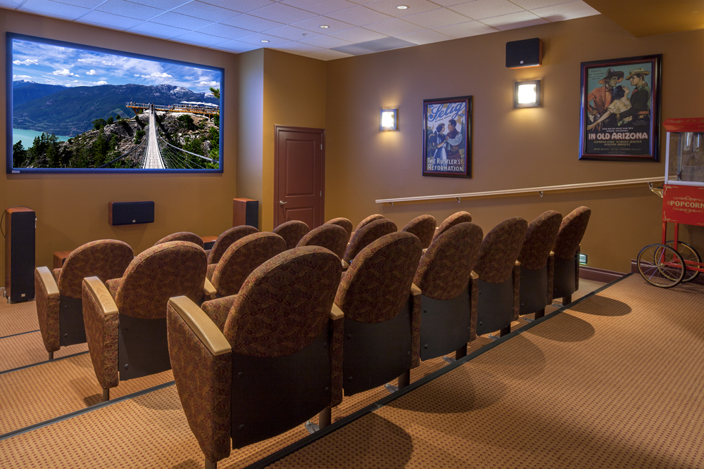Theatre room at Astoria Retirement Residence