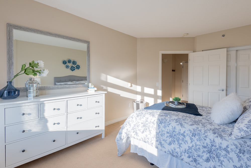 One of the bedroom suites at Kingsmere Retirement Residence