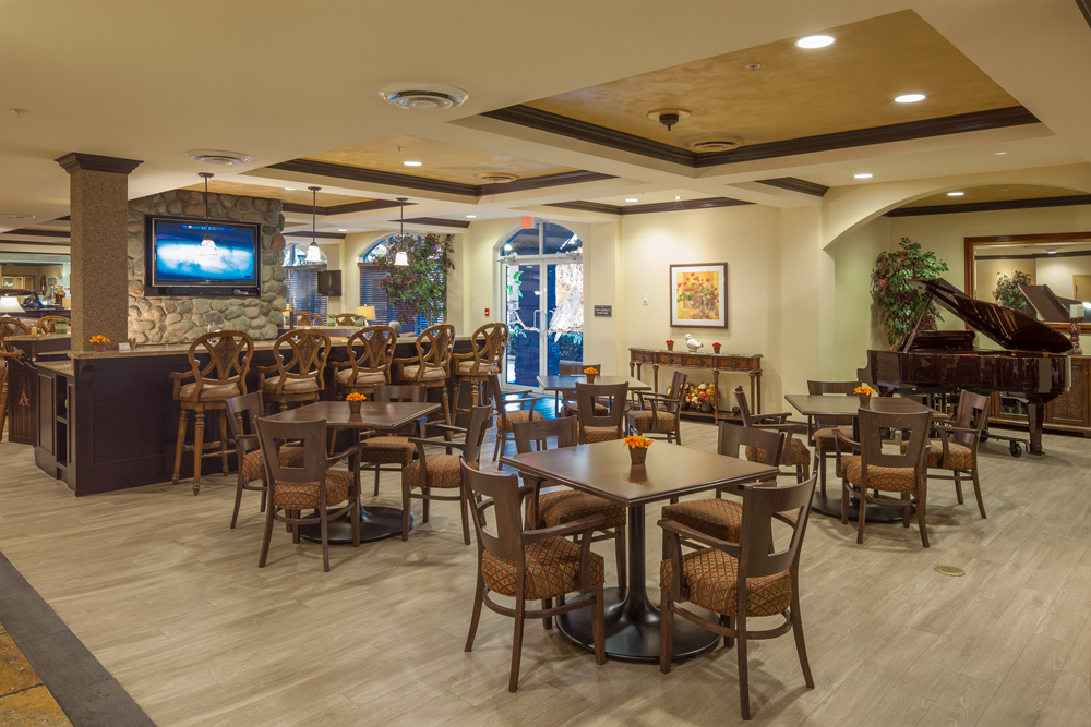 The café and bar area at Astoria Retirement Residence