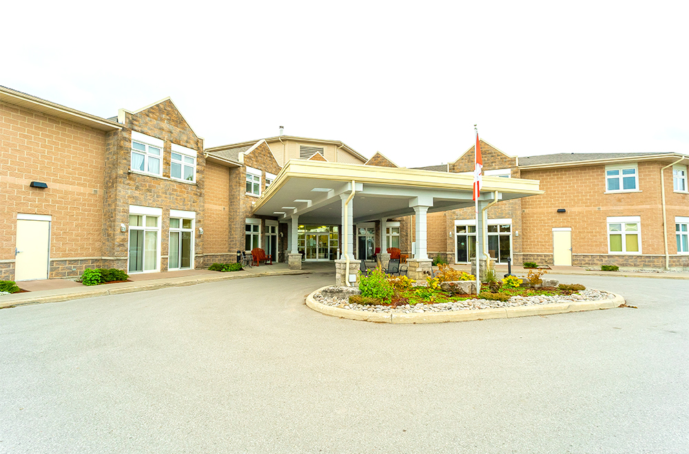 Front entrance at Kawartha Lakes Retirement Residence in Bobcaygeon