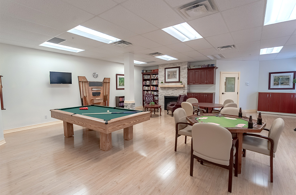 Entertainment area at Kawartha Lakes Retirement Residence in Bobcaygeon