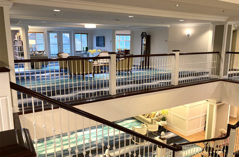 Stair case areas at Peninsula Retirement Residence