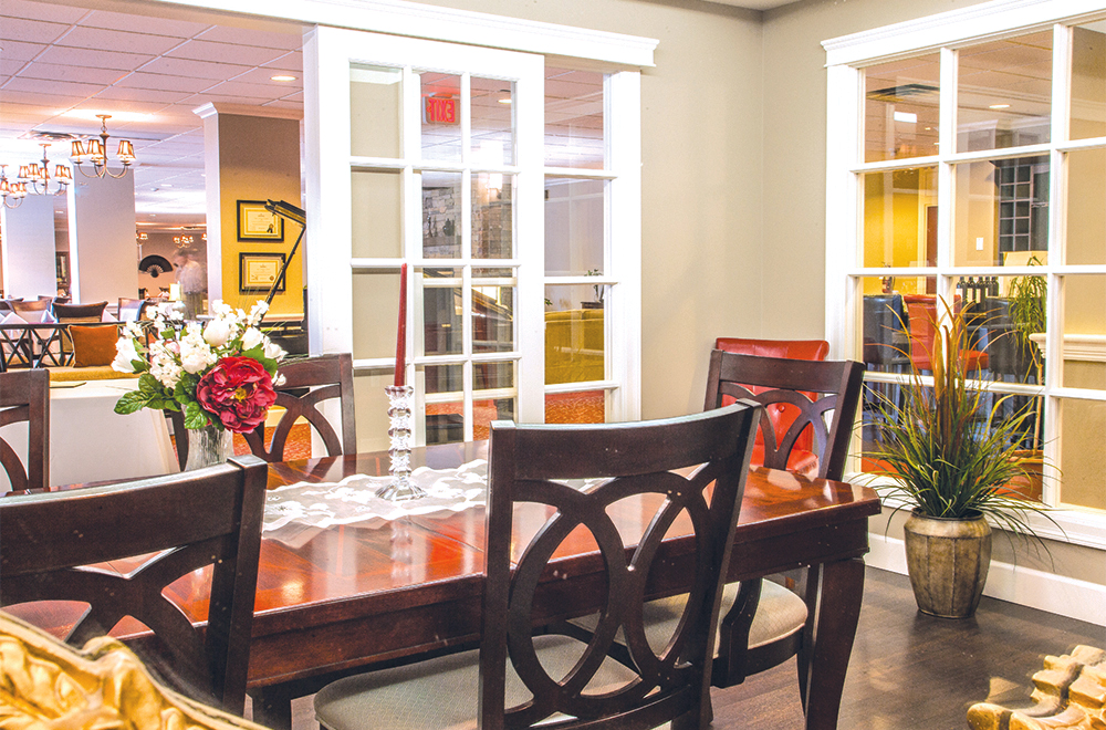 Private dining room at Orchard Valley Retirement Residence in Vernon