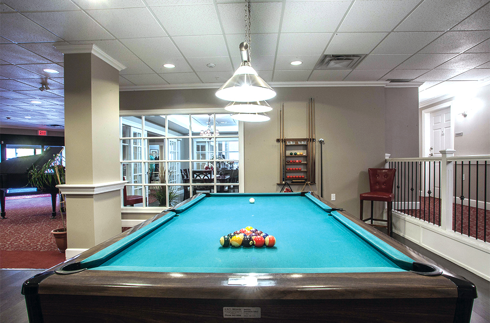 Entertainment area at Orchard Valley Retirement Residence in Vernon