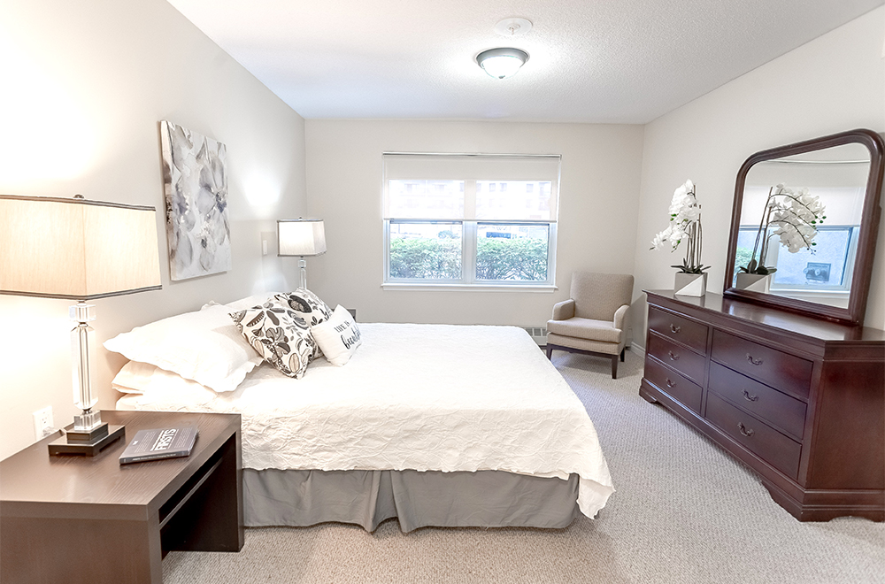 Another view of the bedroom in one of the bedrooms at Masonville Manor Retirement Residence in London