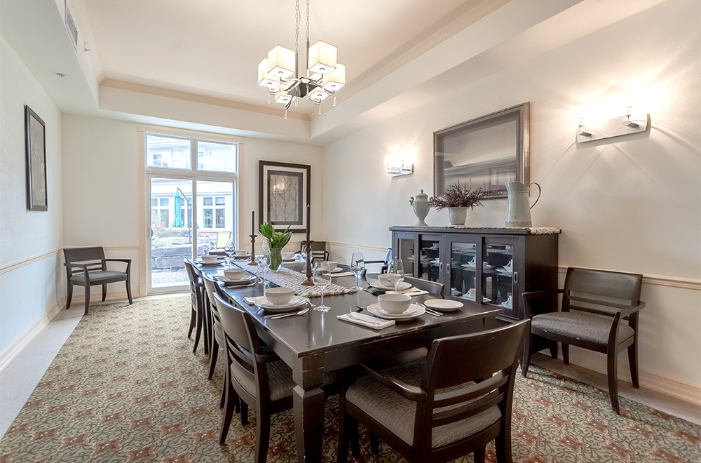 Private dining room at Kawartha Lakes Retirement Residence in Bobcaygeon