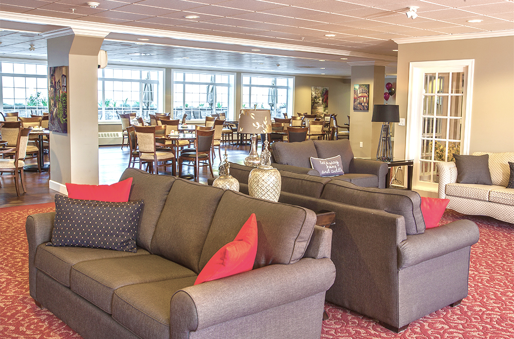 Common area at The Shores Retirement Residence in Kamloops