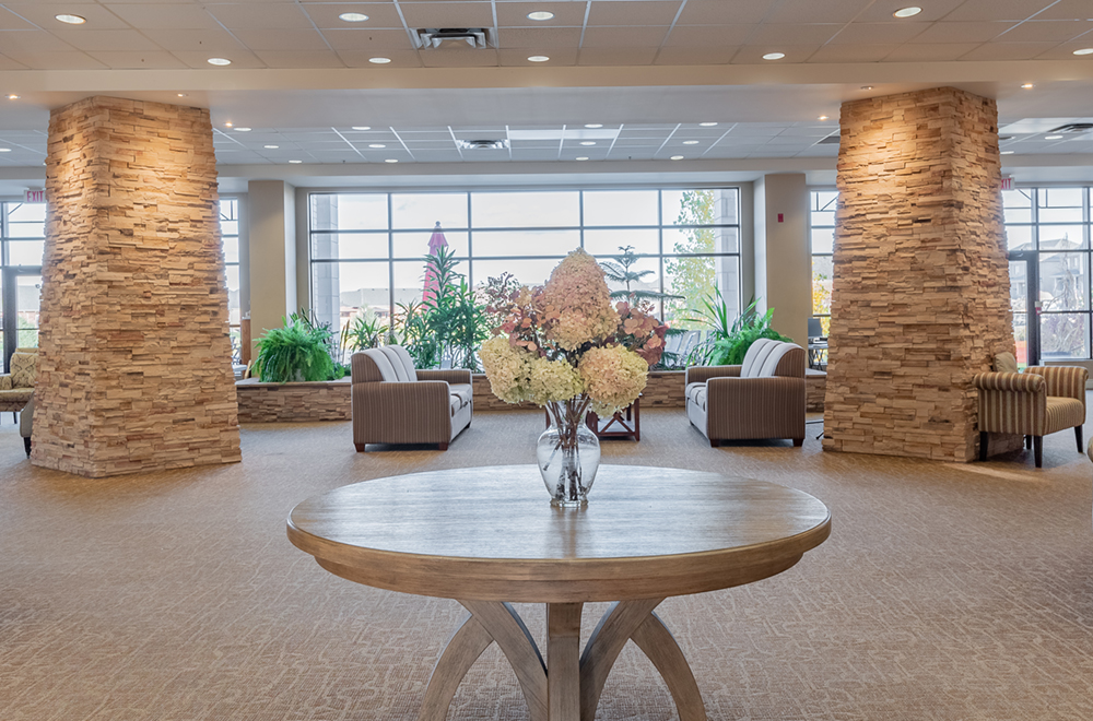 Lobby area at Kingsmere Retirement Residence