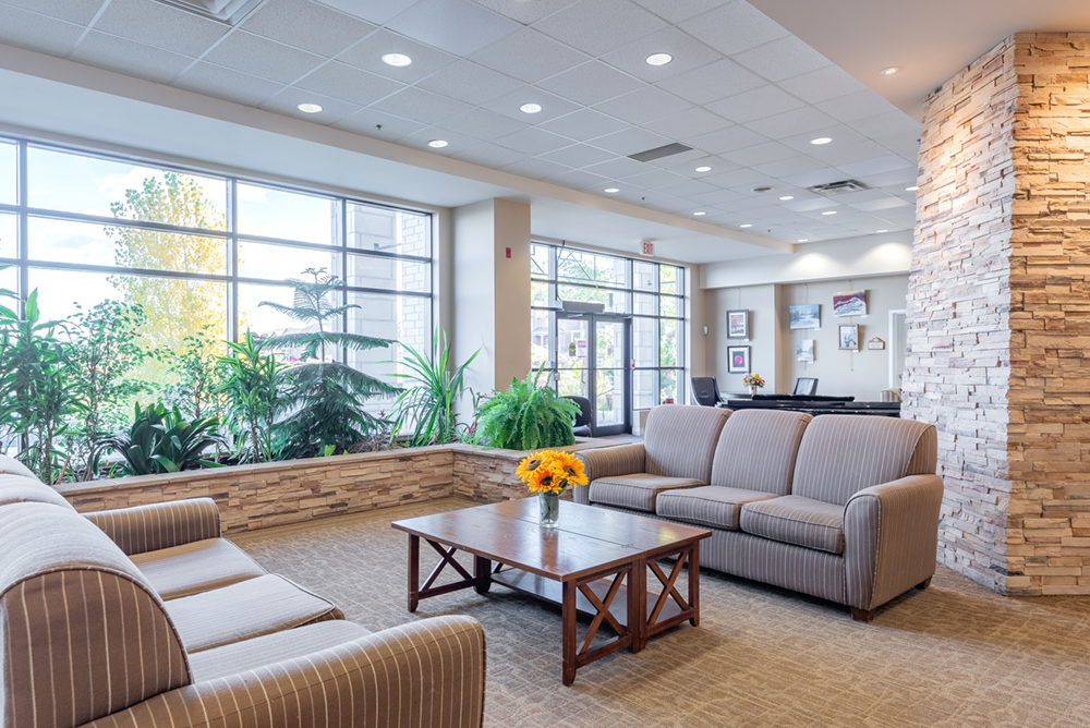 Reception area at Kingsmere Retirement Residence