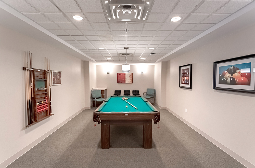 Entertainment area at Island View Retirement Residence in Arnprior