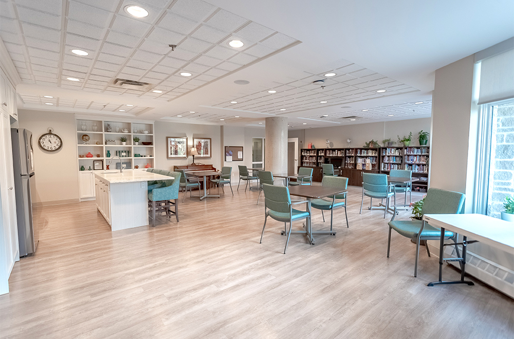 Library at Island View Retirement Residence in Arnprior