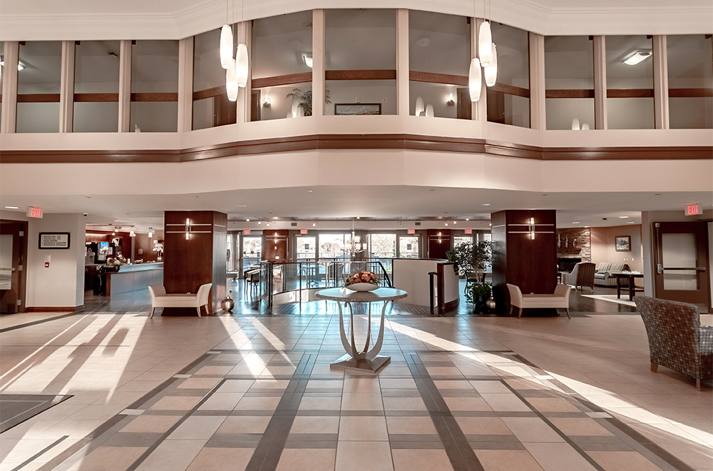 Main entrance at Royale Place Retirement Residence in Kingston
