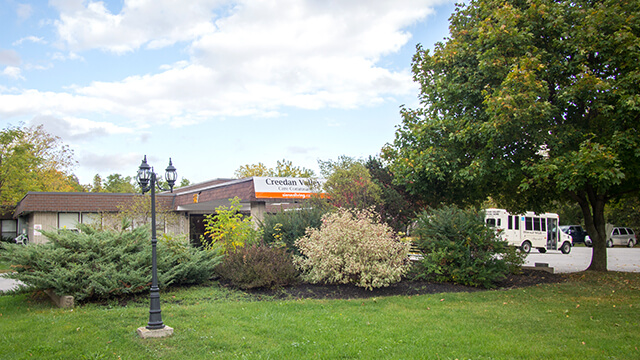 image of front entrance of Creedan Valley Care Community in Creemore