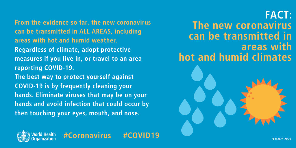 graphic of info regarding coronavirus