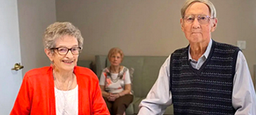 image of residents Ted and Connie Buckley 65th wedding anniversary at Quinte Gardens Retirement Residence