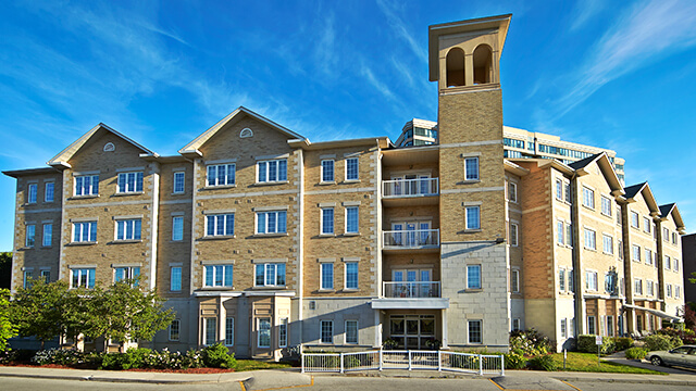 exterior shot of Martindale Gardens Retirement Residence in Milton 