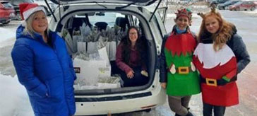 Made with love: the team provided homemade turkey soup and cookies for almost 50 local residents as art of their Community Outreach.