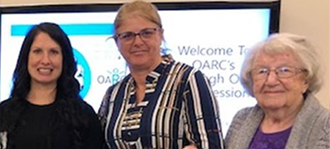 York University Student Shannon Fox, Freda Poirier, RNAO and Helen at OARC’s Through Our Eyes: Bringing the Resident’s Bill of Rights Alive program.