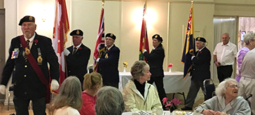 The Branch 43 Colour Party led by Stu Jarvis, Sgt. at Arms.