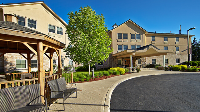 exterior shot of Doon Village Retirement Residence in Kitchener
