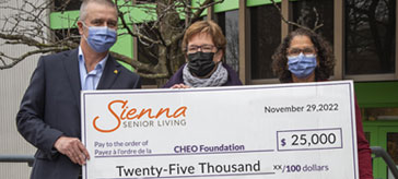 Sienna Senior Living donates to Ottawa children’s hospital 
