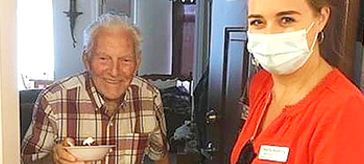 Holly Keating (right) is a Retirement Counsellor at Kingsmere Retirement Residence in Alliston and regularly performs 'Random Acts of Kindness' for seniors.