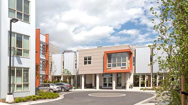 exterior shot of Nicola Lodge Care Community in Port Coquitlam